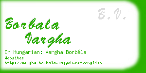 borbala vargha business card